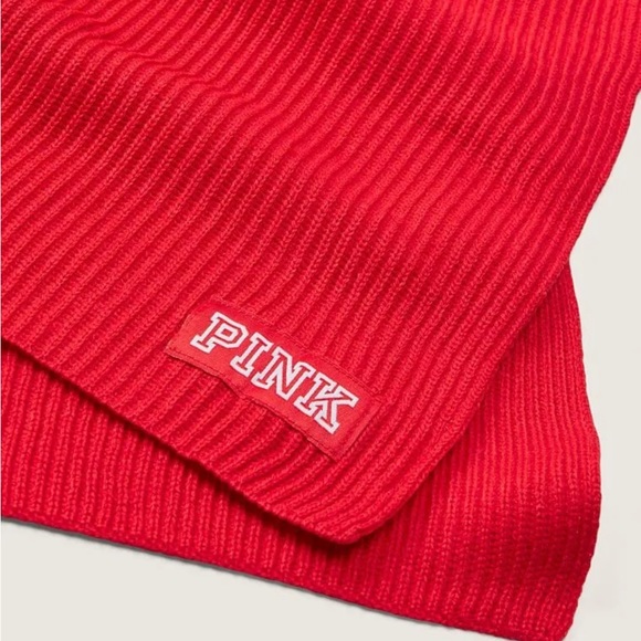 VICTORIAS SECRET
PINK LOGO KNIT
RIBBED WINTER SCARF
SOFT 66"×8" New - Picture 4 of 5